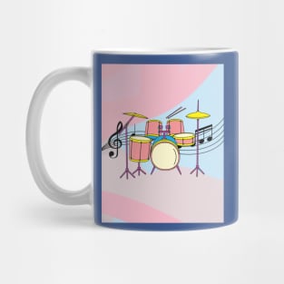 Retro Music Drums Drummer Mug